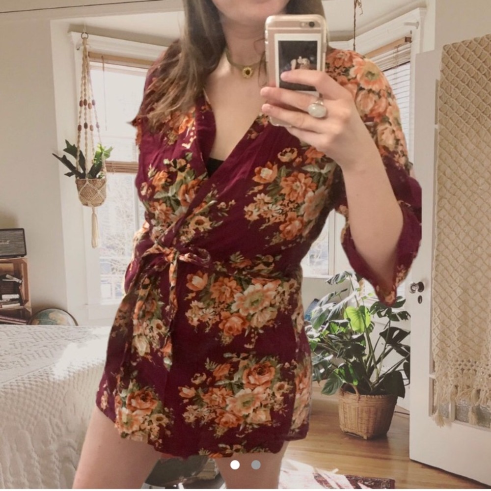 Cute floral robe